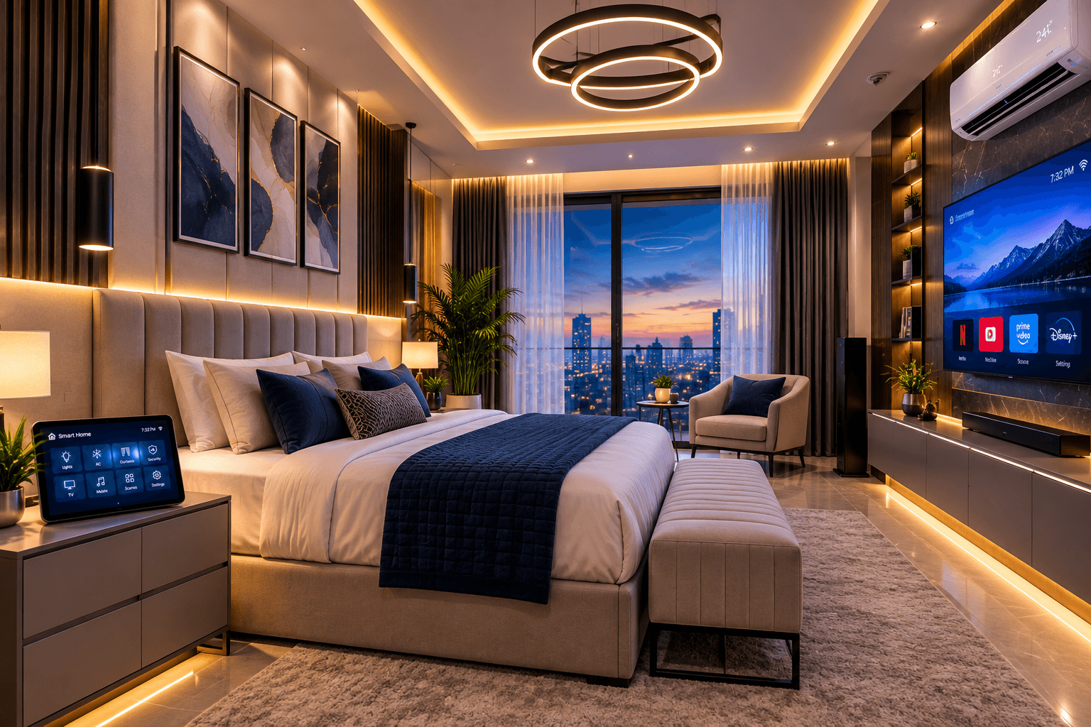 Comfort-focused bedroom space