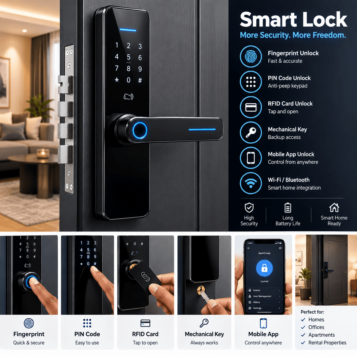 Luxury lock finish